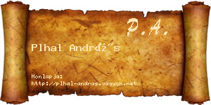 Plhal András névjegykártya